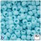 BeadTin Blue Cloud Opaque 9mm Barrel Plastic Pony Beads (500pcs)